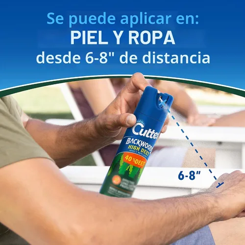 Vista 7 de Cutter Backwoods High DEET repelente de mosquitos e insectos en aerosol