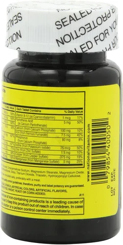 Vista 4 de Nature's Blend NAT B MULTIVITAMIN & MIN TB, surtido, 100