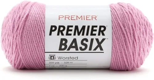 Vista 46 de Premier Yarns Basix, hilo de estambre sólido, hecho de acrílico, hilo ideal para ganchillo y tejido, color blanco, 359 yardas