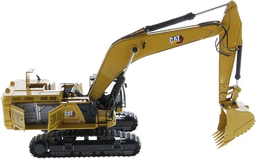 Vista 5 de Caterpillar 395 Excavadora hidráulica de próxima generación (versión de uso general) amarillo con operador y herramientas adicionales High Line