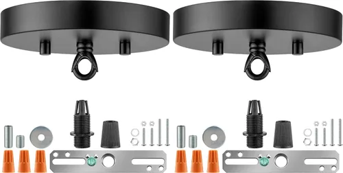 Vista 10 de Qc Kit de toldo de luz de techo, 6 pulgadas, placa de cubierta de lámpara para tapa de araña o luz colgante, placa de cubierta de luz de techo