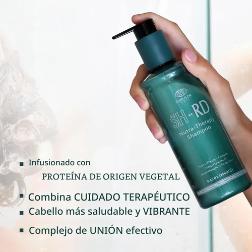 Vista 3 de SH-RD Nutra-Therapy Champú para cabello seco dañado Champú proteico que reduce las puntas abiertas Hidrata el cabello encrespado Adecuado