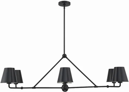 Vista 14 de Crystorama Xavier - Candelabro lineal dorado vibrante de 6 luces oro (Vibrant Gold)