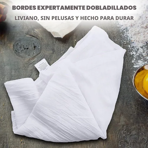Vista 5 de SIMPLI-MAGIC Paquete de 12 paños de cocina de 24 x 24 pulgadas – 100% algodón, sin pelusas, paños de cocina de alta absorción, perfectos para Saco