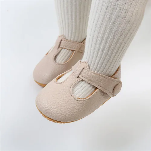 Vista 2 de LAFEGEN Zapatos de bebé para niña, antideslizantes, suela suave, de piel sintética, para bebé, Mary Jane, zapatos planos para primeros pasadores