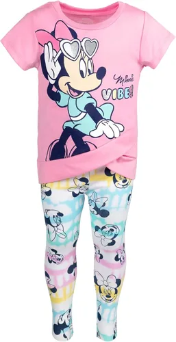 Vista 4 de Disney Conjunto de camiseta y leggings de Minnie Mouse para niños grandes