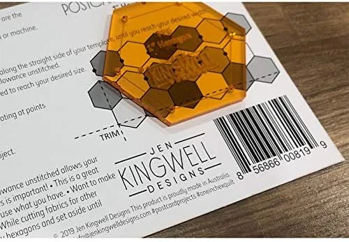 Vista 2 de Jen Kingwell Designs Postcard Project #6 1.0 in Hexagon plantilla e instrucciones