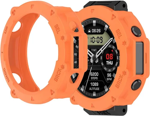Vista 8 de Funda protectora compatible con Amazfit T-Rex Ultra Watch, TPU suave a prueba de golpes, funda protectora de marco para reloj inteligente, 2 Beige