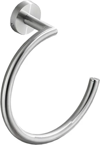 Vista 5 de Toallero negro mate – Moderno soporte para toallas de mano para baño montado en la pared – Construcción de acero inoxidable SUS304 – Toallero