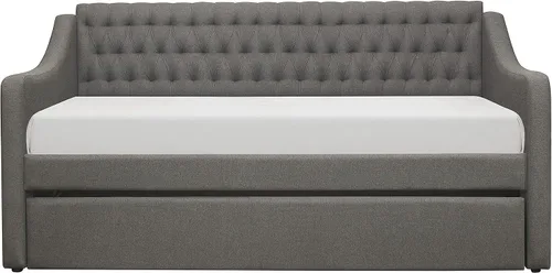 Vista 4 de Lexicon Sofá cama individual con nido, tapizado de tela, tapizado de tela Gris-oscuro