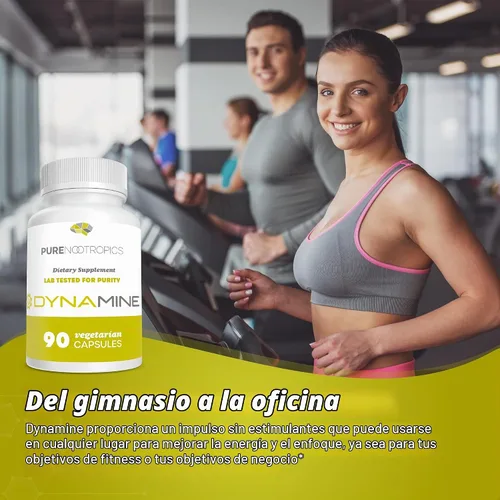 Vista 3 de Pure Nootropics Dynamine (Methylliberine) Suplemento energético 100 mg Caps