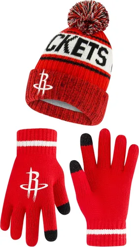 Vista 18 de Ultra Game NBA - Gorro de invierno súper suave para niños y niñas, con guantes de pantalla táctil extra cálidos