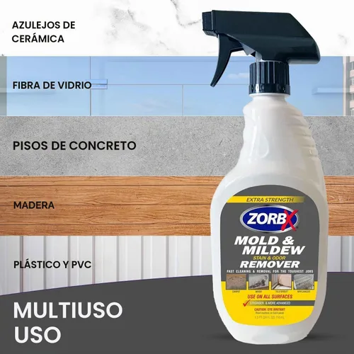 Vista 6 de ZORBX Extra Strength M&M Remover and Cleaner - Spray limpiador sin lejía Fórmula sin exfoliante Removedor de olores multiusos para alfombras