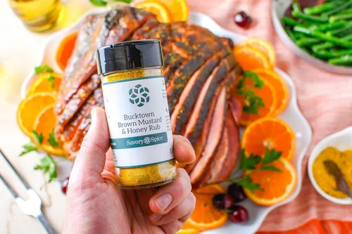 Vista 3 de Savory Spice Bucktown Brown Mustard & Honey Rub - Condimento de mostaza con miel para barbacoa y parrilla, frotar mostaza estilo Chicago para pollo