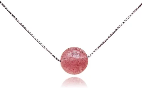 Vista 16 de Collar con colgante de cristal de plata de ley 925, collar de cristal curativo ajustable para mujer