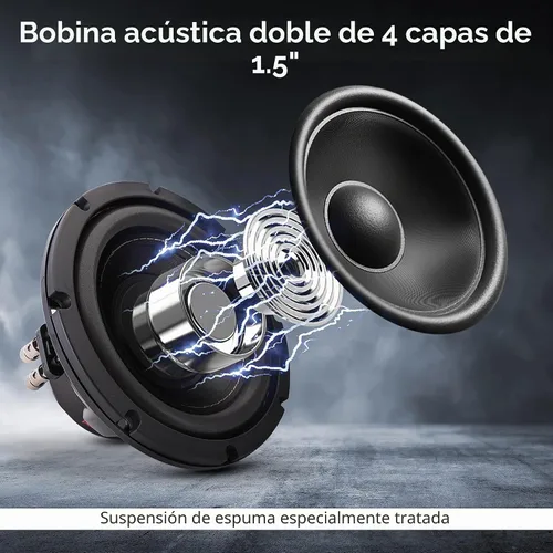 Vista 6 de Altavoz de graves de 4 ohmios doble de 1000 W y 10 pulgadas Pyle, 8" (20 cm)