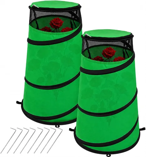 Vista 10 de Conos de rosas emergentes para protección de invierno, cubierta protectora verde (green-1pcs)