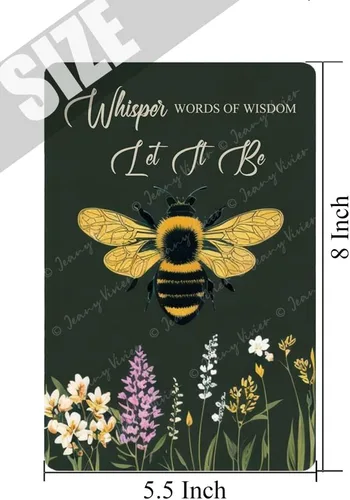 Vista 5 de Strunt Póster de Whisper Words of Wisdom Let It Be Bees, regalo para amantes de las abejas, carteles de arte de abejorros para mejores amigos