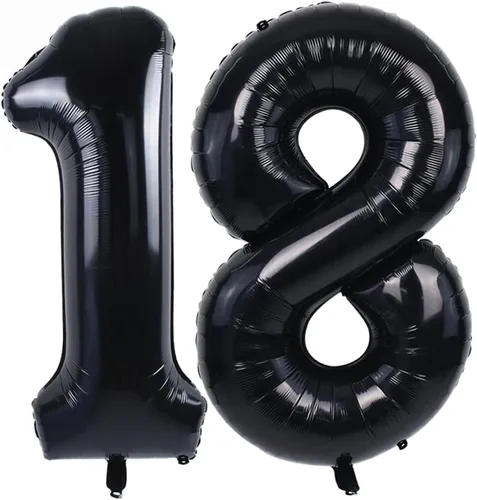 Vista 60 de TONIFUL Globos grandes de helio de letras B negras grandes de 40 pulgadas, globos de aluminio Mylar para decoración de suministros de fiesta