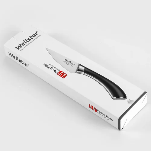Vista 9 de WELLSTAR Cuchillo de pelar, cuchillo de pelar frutas de borde fino de 3.5 pulgadas con hoja forjada de acero inoxidable alemán súper afilada y mango