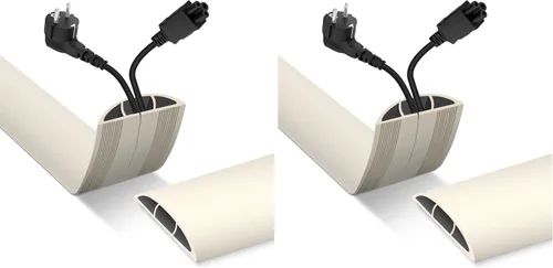 Vista 10 de Cubierta para cable de piso, protector de cable, 0.63 pulgadas de ancho x 0.31 pulgadas de alto, cubierta de alambre para cables de extensión