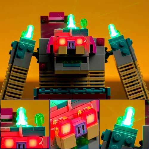 Vista 3 de BrickBling Kit de luces compatible con Lego Mine-Craft Legends The Devourer Showdown Adventure 21257, iluminación creativa compatible con Lego