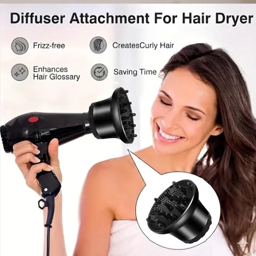 Vista 3 de Difusor universal para secador de pelo, boquilla de secador de pelo, accesorio para cabello rizado y cabello ondulado natural, herramientas