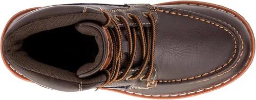 Vista 8 de Xray Footwear Boy's Boot, Lace up, Thermoplastic rubber (TPR) Outsole, Moc-Toe, flat sole.