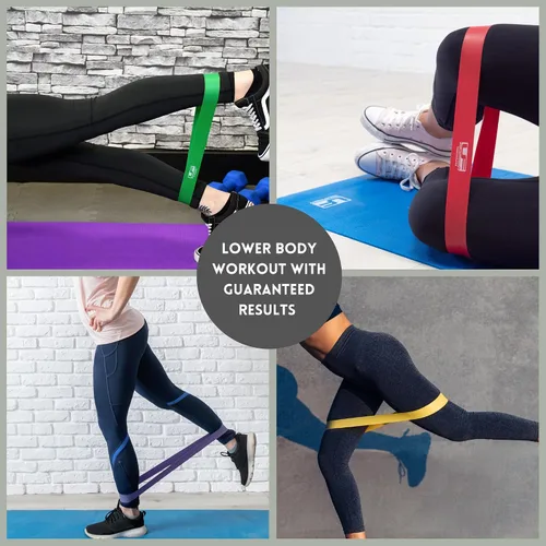 Vista 6 de Urban Fitness - Bandas de resistencia de 10 pies para gimnasio, juego de 5