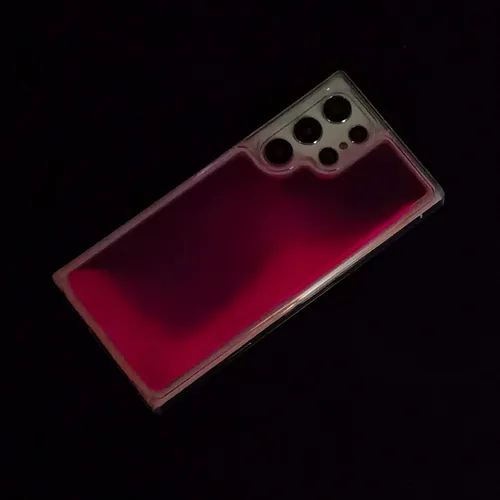 Vista 7 de Losin Funda fluorescente compatible con Galaxy S22 Ultra Quicksand Case Liquid Glow Sand Phone Case Luxury Glow in the Darkness Noctiluncent Liquid