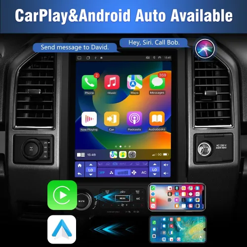 Vista 3 de Radio de coche Android 13 para Ford F150 2015-2021, estéreo de 12.1 pulgadas con CarPlay y Android Auto, SWC, DSP, Bluetooth, WiFi, MirrorLink
