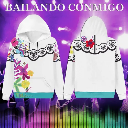 Vista 2 de Mirabel Madrigal - Sudadera con capucha para cosplay de Isabela con estampado de Mirabel chaqueta de Halloween para mujer