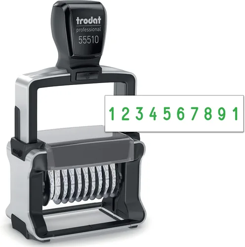 Vista 12 de Rubber Stamp Creation Numerador resistente, sello de numeración autoentintado de 8 dígitos, altura de carácter de 0.197 in Rojo
