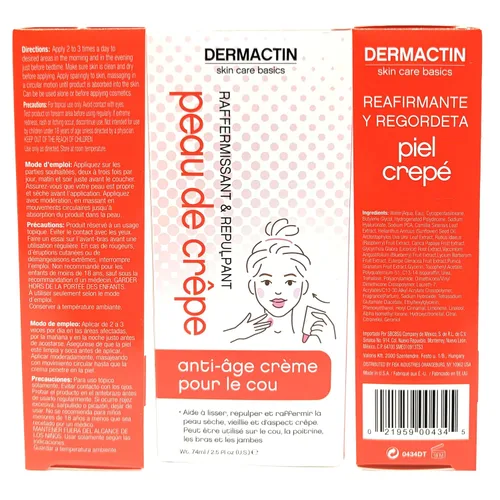 Vista 2 de Dermactin Crema reafirmante para la piel crepé 2.5 oz.