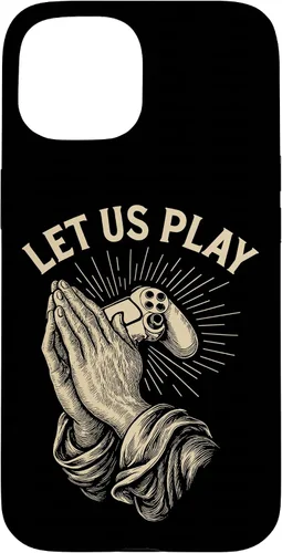 Vista 6 de Funny Gamer Prayer Pun Video Game Controller Retro Gaming Case for iPhone 16