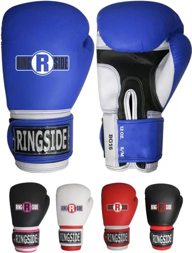 Vista 9 de Ringside Guantes de entrenamiento de boxeo de estilo profesional Kickboxing Muay Thai Gel Sparring Guantes para saco de boxeo Negro/Rosa