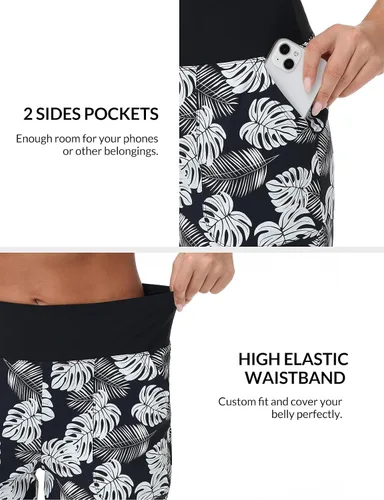 Vista 10 de baleaf Traje de baño de cintura alta de 3, 5, 7, 9 pulgadas, para mujer, de secado rápido, con bolsillos