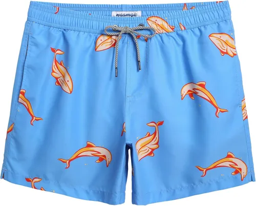 Vista 33 de maamgic Mens Swim Trunks 5" Quick Dry Beach Shorts Bathing Suits with Mesh Lining Pockets