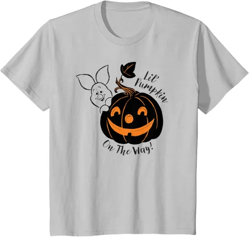 Vista 22 de Disney Camiseta de Halloween Winnie the Pooh Lil' Pumpkin on the Way, Blanco, S