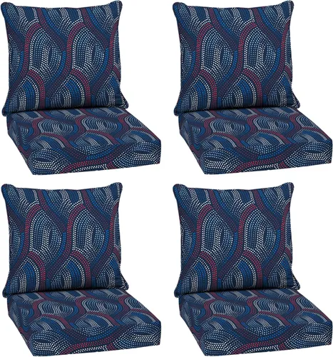 Vista 36 de Arden Selections Juego de asiento profundo para exteriores, 24 x 24, a prueba de lluvia, resistente a la decoloración, asiento profundo y cojín