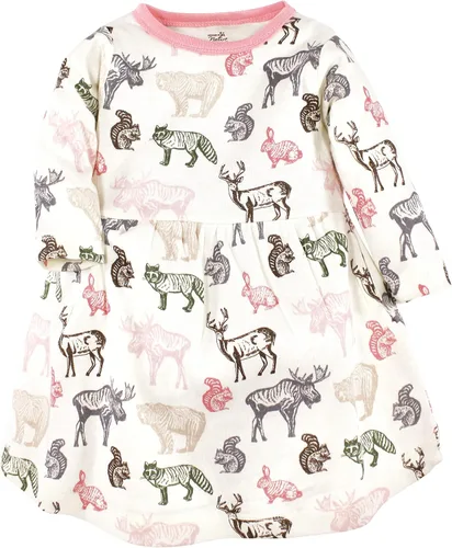 Vista 3 de Touched by Nature - Vestidos cortos de manga larga de algodón orgánico para niña, talla única