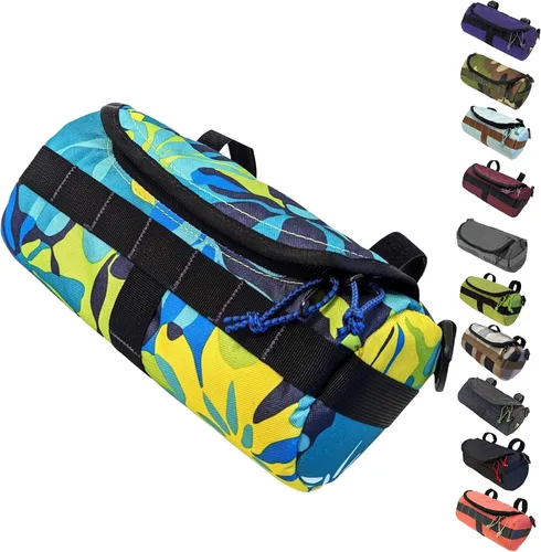 Vista 10 de Bolsa para manillar (Bikeday Cake) Capacidad de 2 litros Amplia bolsa para bicicleta con 2 correas de hebilla extra largas y 1 correa de gancho