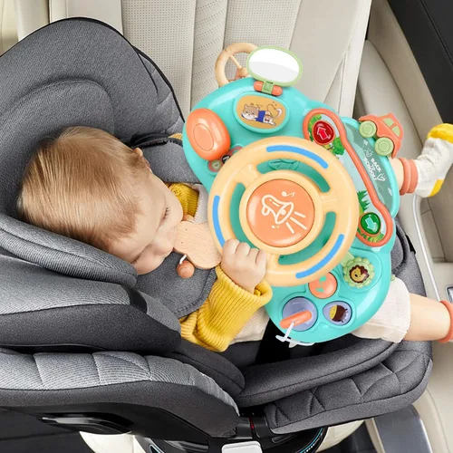 Vista 6 de Caterbee Juguetes para volante de conductor Baby Turn and Learn (azul)