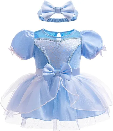 Vista 22 de Disfraz de princesa de Navidad para niñas, sirena, Bella, Sofía, para Halloween o cumpleaños, mameluco de tutú con diadema
