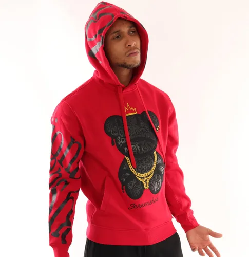 Vista 70 de SCREENSHOT Sudadera urbana de forro polar para hombre, diseño de dibujos animados de animación, parche bordado de gel