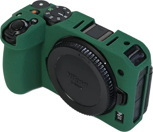 Vista 2 de TUYUNG Z30 - Funda protectora de silicona para cámara Nikon Z30, color verde militar