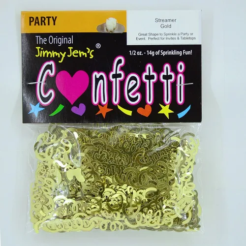 Vista 2 de Confeti Streamer Gold - Paquete al por menor #9467 QS0
