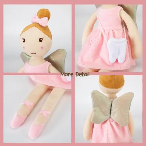 Vista 11 de free-space Muñeco de ballet de felpa suave con bolsa de dientes pequeños para niños, regalos de Navidad y cumpleaños