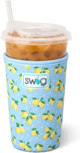 Vista 15 de Swig Life Coolie para taza helada mediana de 22 onzas, funda aislante estándar de 22 onzas con asa, aislamiento de neopreno mantiene las bebidas