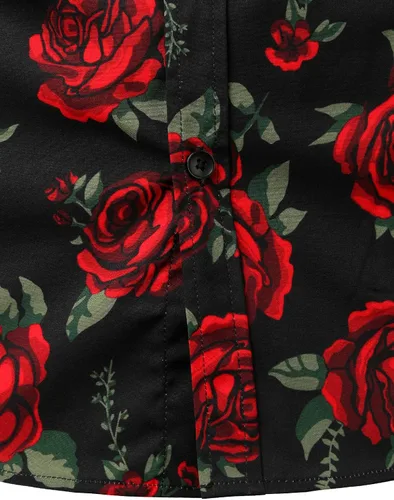 Vista 5 de ZEROYAA Camisas de vestir de manga larga con botones y diseño urbano de moda para hombre